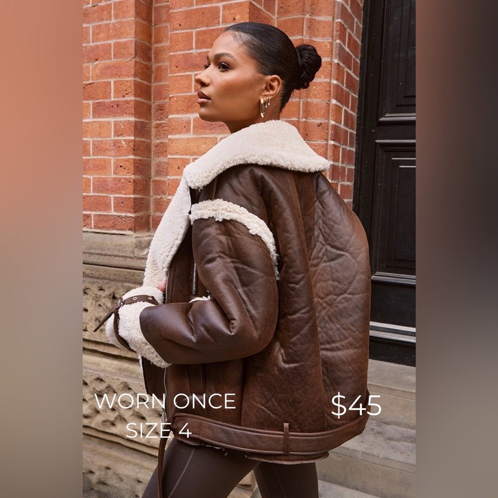 LEATHER SHERPA JACKET